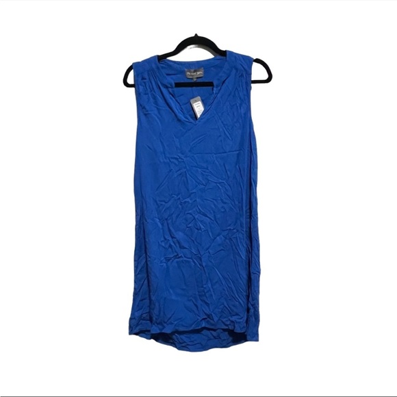Michael Stars V-NECK DRESS Mariana Dress in Blue, New with Tags - Picture 2 of 6